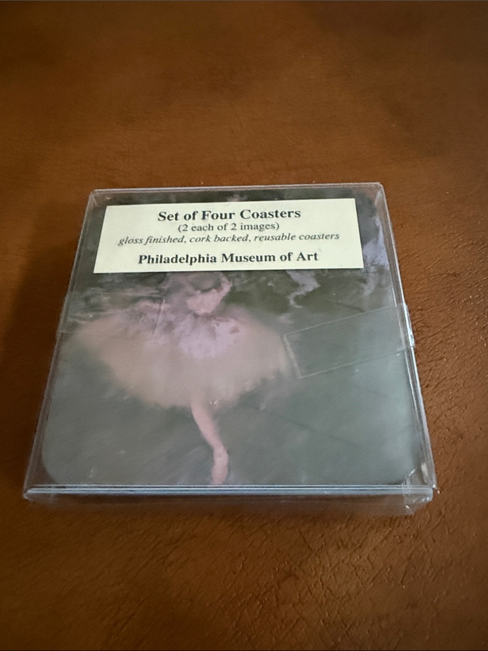 Philadelphia Museum of Art Set of Four Coasters - Pink & Black